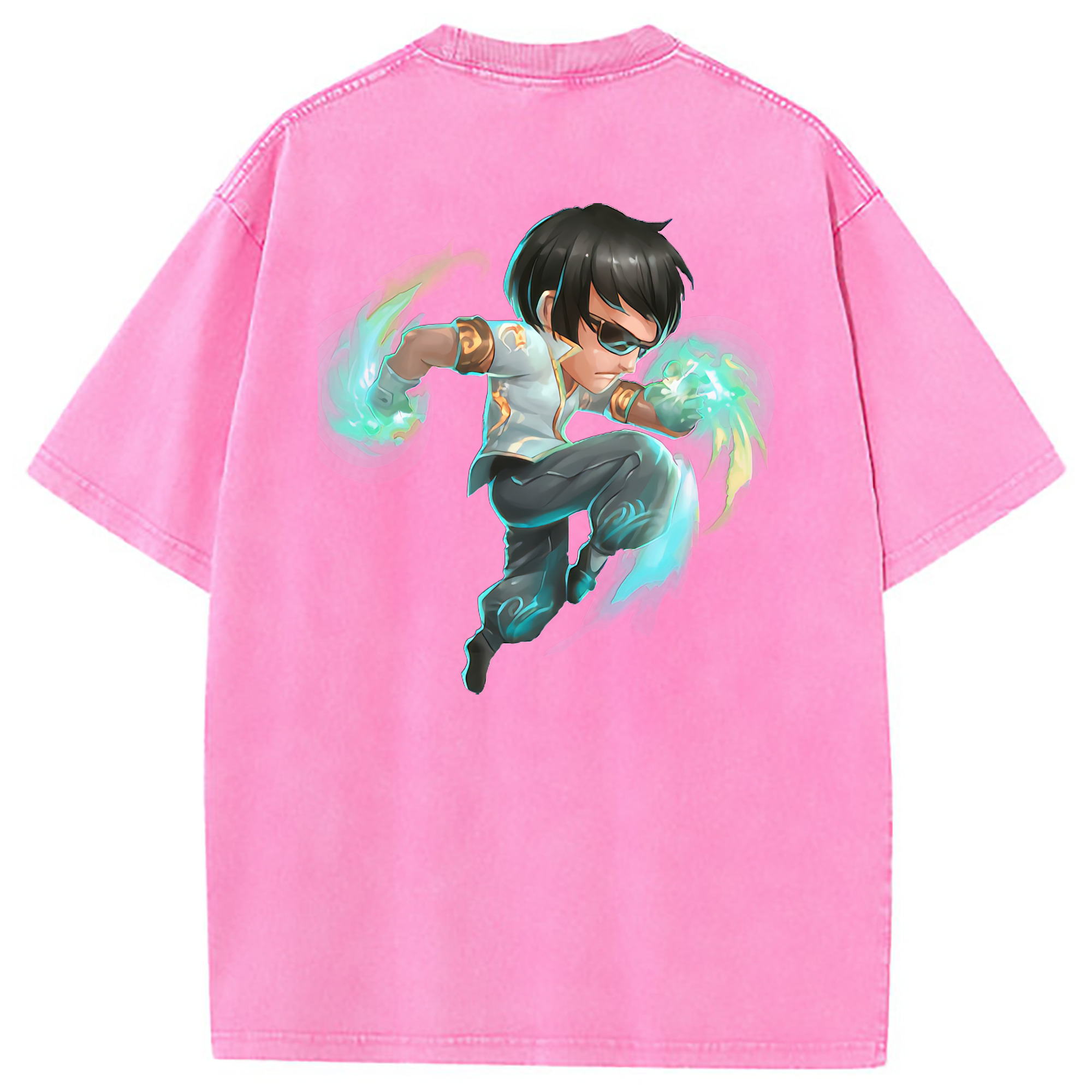 （画像用） リーグ・オブ・レジェンド League of Legends LOL 綿100% ヴィンテージ風 半袖Tシャツ（背面プリント）